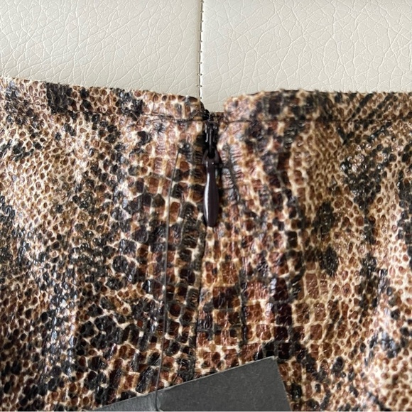 Reba faux suede snake print crinkle maxi skirt NWT  Argentina size 6 - Picture 9 of 13